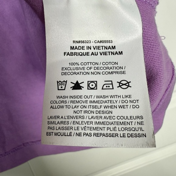 Nike T Shirt Women Medium Purple Cropped Sportswear Jersey Top Crewneck Swoosh - Picture 6 of 7